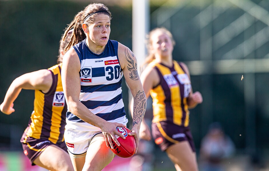 2019_07_08_VFLW_HERO.png Rocky Cranston was named best on ground against the Hawks. - Geelong Cats